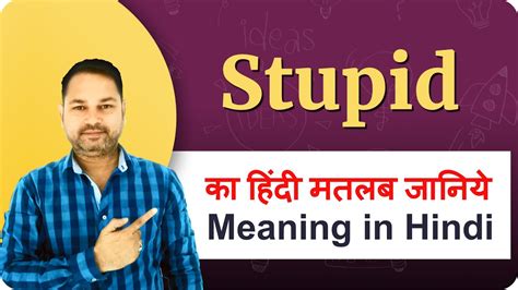 you idiot meaning in hindi|stupid in hindi.